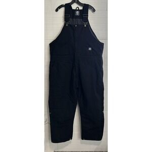 Berne Insulated Bib Overalls Mens Size 2XL Short Black Quilted Canvas Chore NWOT